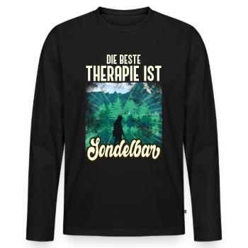 Sondeln Sondengänger Sondler Sprüche Geschenk - Männer Premium Bio Langarmshirt - Schwarz - Vorne - Nico (187cm)