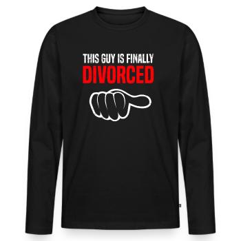 Divorce Séparation Mariage Ex Partie au divorce - T-shirt manches longues Premium bio Homme - noir - Devant - Nico (187cm)