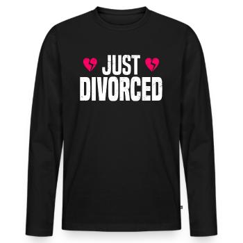 Divorce Séparation Mariage Ex Partie au divorce - T-shirt manches longues Premium bio Homme - noir - Devant - Nico (187cm)