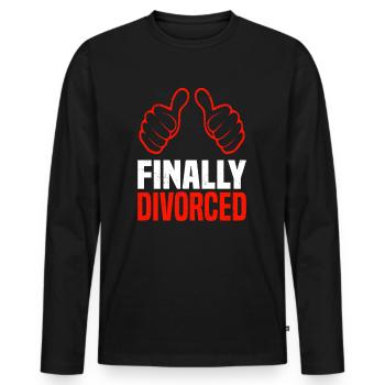 Divorce Séparation Mariage Ex Partie au divorce - T-shirt manches longues Premium bio Homme - noir - Devant - Nico (187cm)