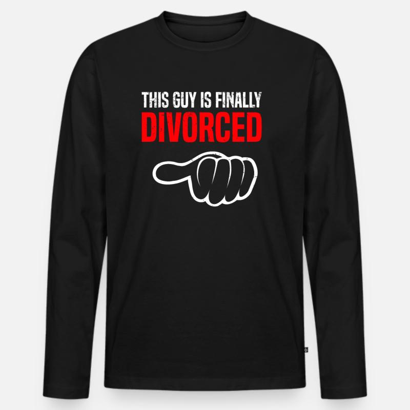 Scheidung Trennung Ehe Ex Scheidungsparty - Männer Premium Bio Langarmshirt - Schwarz