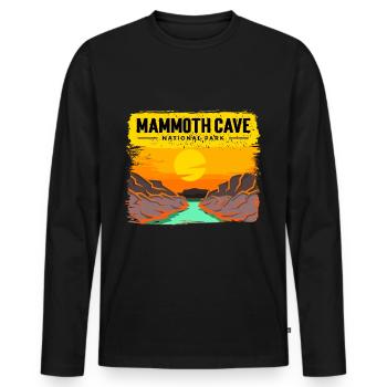Parc national Cave Mammoth Cave Kentucky Souvenir - T-shirt manches longues Premium bio Homme - noir - Devant - Nico (187cm)