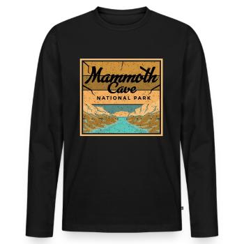 Mammoth Cave Kentucky National Park Souvenir - T-shirt manches longues Premium bio Homme - noir - Devant - Nico (187cm)