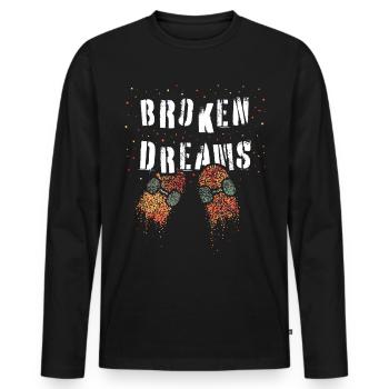 Skater Skateboarder Skaten Halfpipe Skatepark - T-shirt manches longues Premium bio Homme - noir - Devant - Nico (187cm)