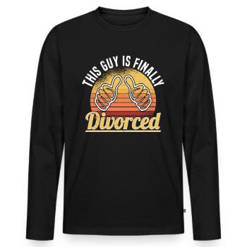 Divorce Séparation Mariage Ex Partie au divorce - T-shirt manches longues Premium bio Homme - noir - Devant - Nico (187cm)