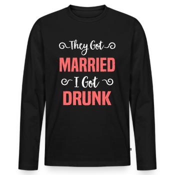JGA Mariage Mariage Jungesellenabschied Party - T-shirt manches longues Premium bio Homme - noir - Devant - Nico (187cm)