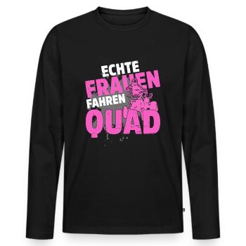 Quadfahrer Geschenkidee Quadfahren Quad ATV - Männer Premium Bio Langarmshirt - Schwarz - Vorne - Nico (187cm)