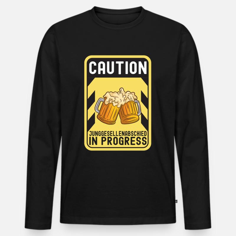 Junggesellenabschied Polternacht - Männer Premium Bio Langarmshirt - Schwarz