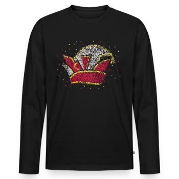 Fool's Cap Fool Prince Cologne Carnival Jeck - Men's Premium Organic Long Sleeve Shirt - black - Front - Nico (187cm)
