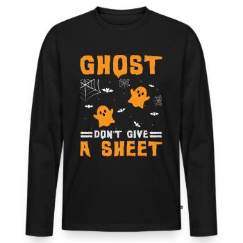 Scary halloween pumpkin witches zombie ghosts - Men's Premium Organic Long Sleeve Shirt - black - Front - Nico (187cm)