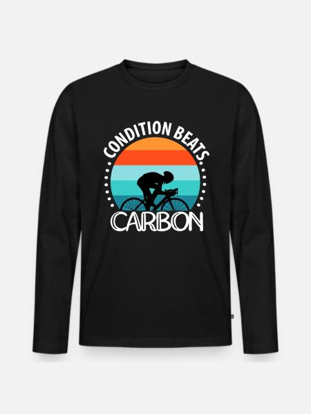 Condition beats carbon - Men's Premium Organic Long Sleeve Shirt - black