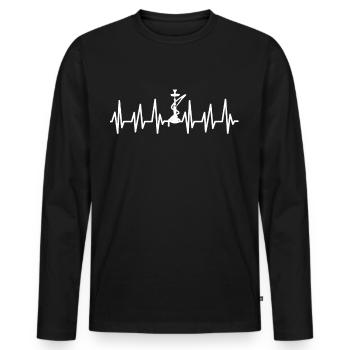 Shisha Tshirt Men Women's Hookah Pipe - Men's Premium Organic Long Sleeve Shirt - black - Front - Nico (187cm)