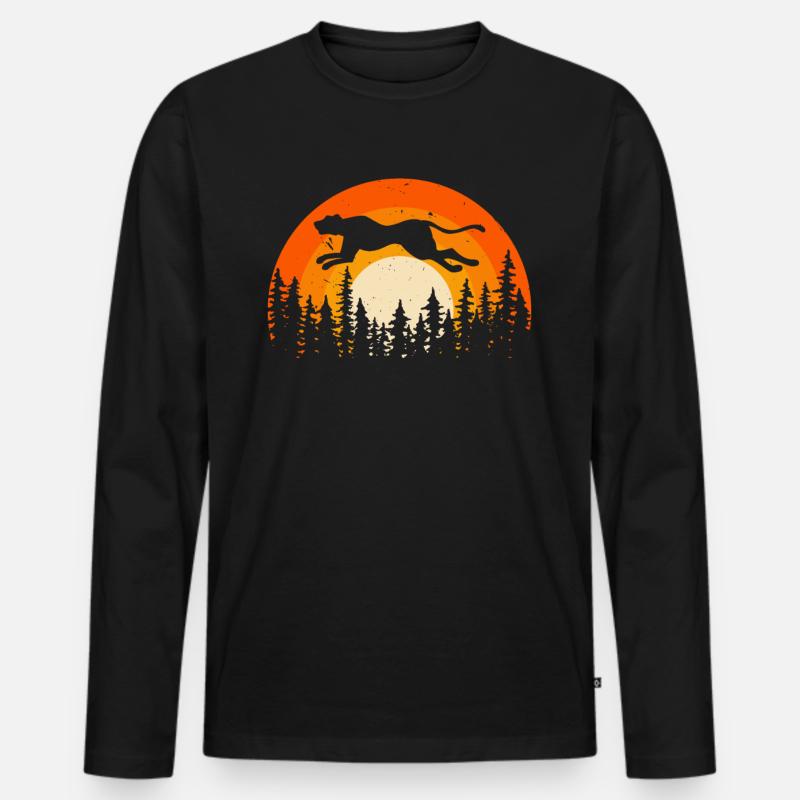 Gepardenflüsterer Wildtier Tierpfleger - Männer Premium Bio Langarmshirt - Schwarz