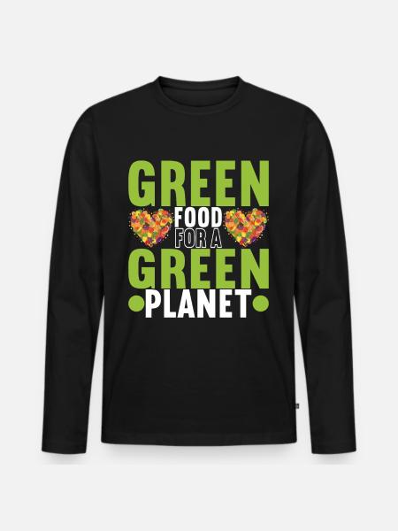 Vegan Vegetarians - Men's Premium Organic Long Sleeve Shirt - black