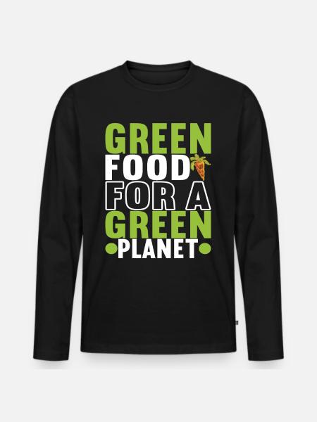 Vegan Vegetarians - Men's Premium Organic Long Sleeve Shirt - black