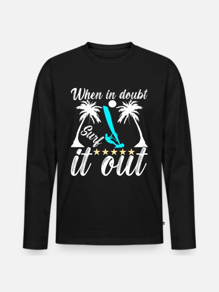 Windsurfing Windsurfen - Männer Premium Bio Langarmshirt - Schwarz