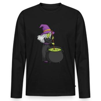 Witch Magic Potion Magic Gift Gift Idea - Men's Premium Organic Long Sleeve Shirt - black - Front - Nico (187cm)