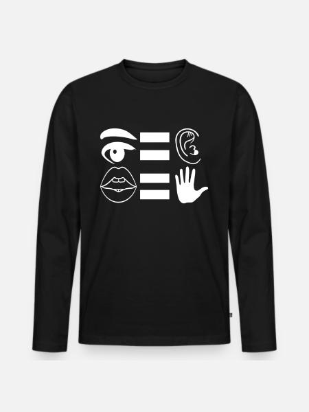 Deaf Deaf-mute Deaf - Men's Premium Organic Long Sleeve Shirt - black