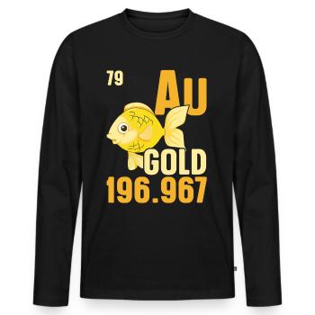 Goldfish Underwater Fish Aquarist Fishing - Men's Premium Organic Long Sleeve Shirt - black - Front - Nico (187cm)
