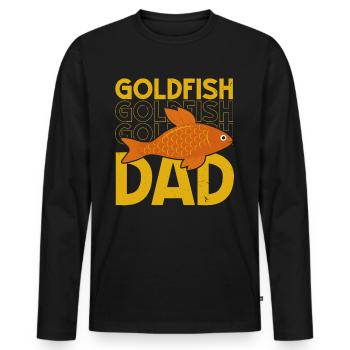 Goldfish Dad Unterwasserfische Aquarianer Fischere - Männer Premium Bio Langarmshirt - Schwarz - Vorne - Nico (187cm)