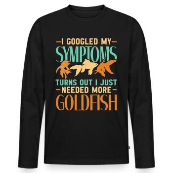 Poissons rouges Poissons sous-marins Aquariophiles Contenu des poissons - T-shirt manches longues Premium bio Homme - noir - Devant - Nico (187cm)
