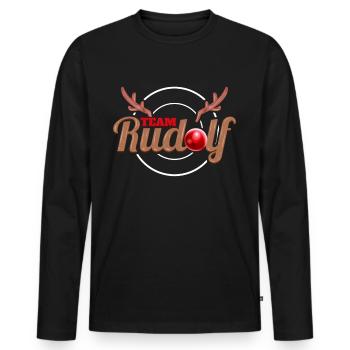 Team Rudolph With Rudolph's Nose For A Merry - Men's Premium Organic Long Sleeve Shirt - black - Front - Nico (187cm)
