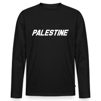 Palestine Gift Free Palestine Gaza Strip - Men's Premium Organic Long Sleeve Shirt - black - Front - Nico (187cm)