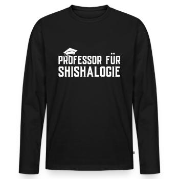 Shisha Doppelapfel Hookah Rauchen Tabak Vape Kohle - Männer Premium Bio Langarmshirt - Schwarz - Vorne - Nico (187cm)