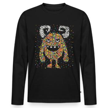 Confetti Monster Cologne Carnival Kölle Confetti - Men's Premium Organic Long Sleeve Shirt - black - Front - Nico (187cm)