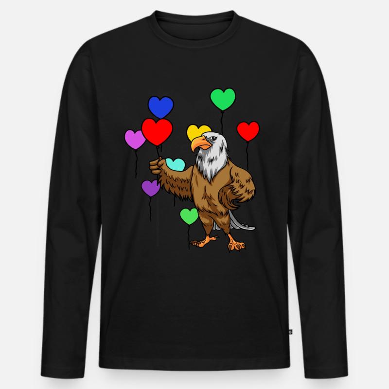 Adler Geburtstag gratulieren Geburtstagsgeschenk - Männer Premium Bio Langarmshirt - Schwarz