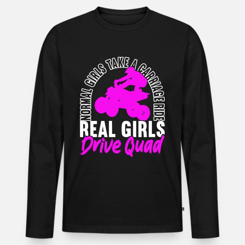 Quad Bike Quadfahrer - Männer Premium Bio Langarmshirt - Schwarz