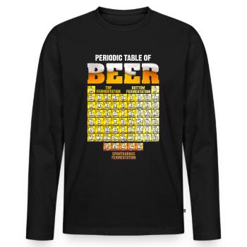 Periodic Chemical Table Types of beer - Men's Premium Organic Long Sleeve Shirt - black - Front - Nico (187cm)