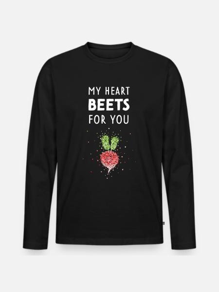 Radieschen Beet Kostümersatz Karneval Fasching - Männer Premium Bio Langarmshirt - Schwarz