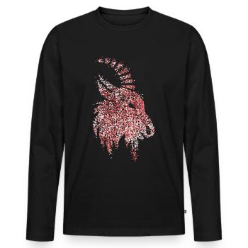 Geißbock Rot Weiß Rut un Wiess Karneval Köln Kölle - T-shirt manches longues Premium bio Homme - noir - Devant - Nico (187cm)