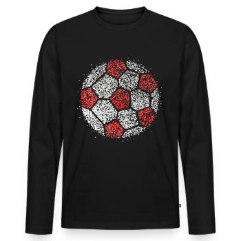 Football Red White Rut un Wiess Kölle Carnaval de Cologne - T-shirt manches longues Premium bio Homme - noir - Devant - Nico (187cm)