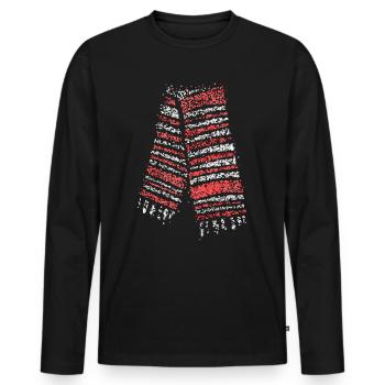 Cologne Cologne Rouge Blanc Carnaval Confettis Football - T-shirt manches longues Premium bio Homme - noir - Devant - Nico (187cm)