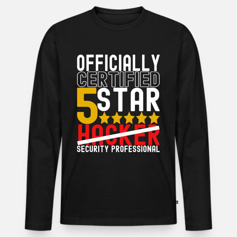 Programmierer Cyber Security - Männer Premium Bio Langarmshirt - Schwarz