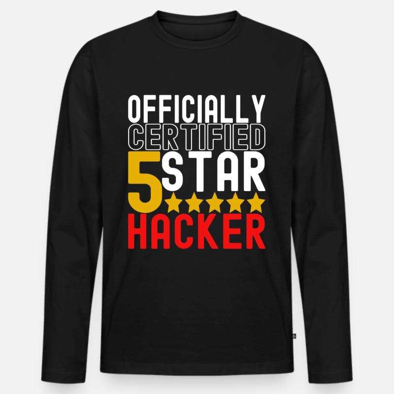 Programmer Cyber Security - Men's Premium Organic Long Sleeve Shirt - black