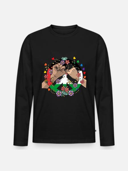Palestine Tshirt Men Children Women Palestine - Men's Premium Organic Long Sleeve Shirt - black