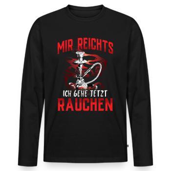 Shisha Geschenk für Wasserpfeife Shishabar Pfeife - Männer Premium Bio Langarmshirt - Schwarz - Vorne - Nico (187cm)