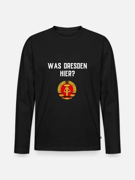 Ostdeutschland Geschenk Osten Ossi DDR Ostalgie - Männer Premium Bio Langarmshirt - Schwarz