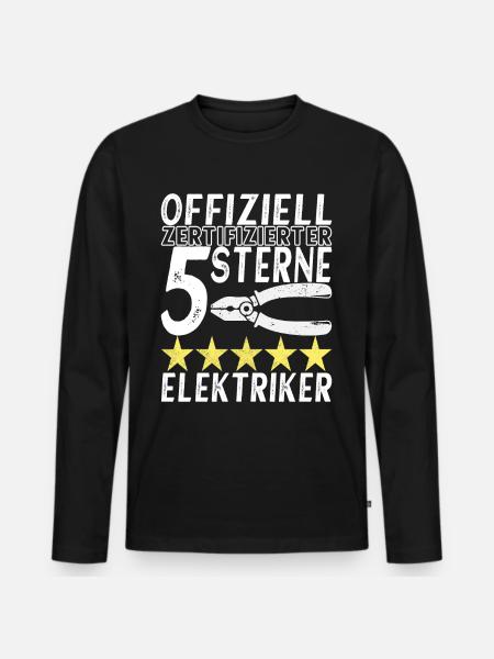 Electrician Electronics Technician - Men's Premium Organic Long Sleeve Shirt - black