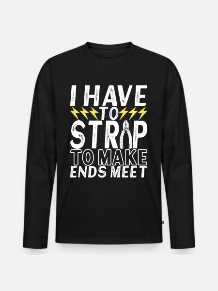 Electrician Electronics Technician - Men's Premium Organic Long Sleeve Shirt - black
