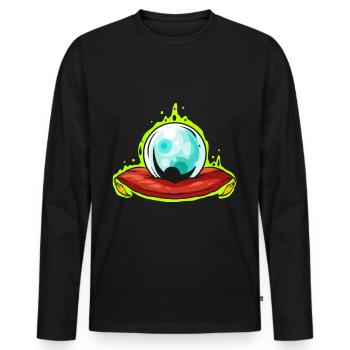 Glass Sphere With Green Shimmer Fortune Teller - Männer Premium Bio Langarmshirt - Schwarz - Vorne - Nico (187cm)