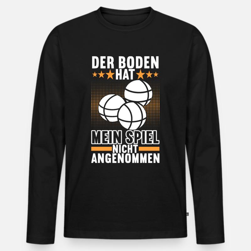 Boule Boulespieler - Männer Premium Bio Langarmshirt - Schwarz