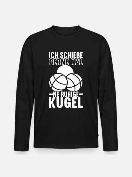 Boule Boulespieler - Männer Premium Bio Langarmshirt - Schwarz