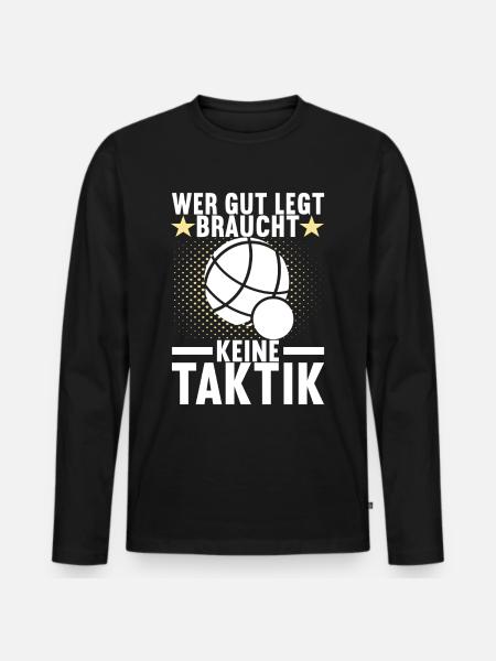 Boule Boulespieler - Männer Premium Bio Langarmshirt - Schwarz