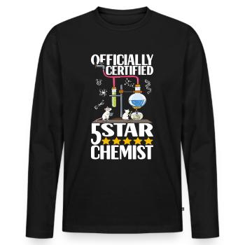 Chimiste chimiste - T-shirt manches longues Premium bio Homme - noir - Devant - Nico (187cm)