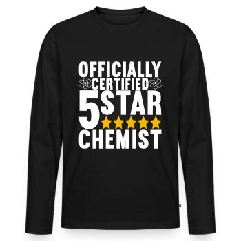Chimiste chimiste - T-shirt manches longues Premium bio Homme - noir - Devant - Nico (187cm)
