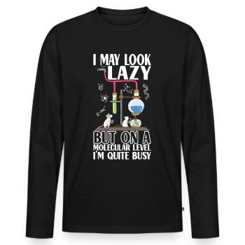 Chimiste chimiste - T-shirt manches longues Premium bio Homme - noir - Devant - Nico (187cm)
